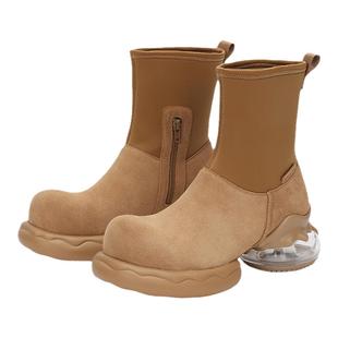 DAPHNELAB泡泡糖大头短靴弹力袜靴厚底童趣增高米奇靴