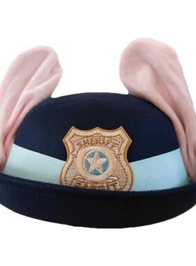 朱迪兔警官cos服饰帽子儿童礼帽