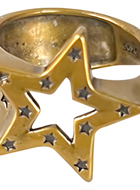 五角星夸张vintage不掉色戒指女