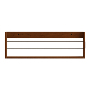 黑胡桃木色实木墙上置物架壁挂杂志书报架客厅复古报刊收纳架挂墙