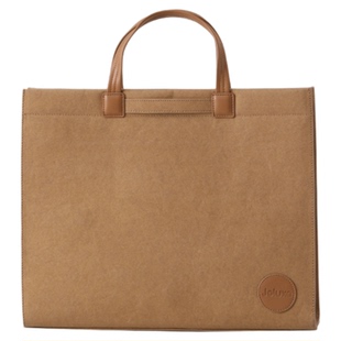 JOLUXE大容量手提包14英寸手提电脑包13.3手拎包简约笔记本包水洗牛皮纸轻便通勤A4会议定制文件袋公文包