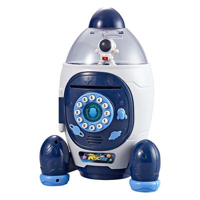 投影火箭儿童存钱罐密码箱男女孩