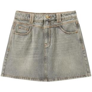 【商场同款】太平鸟女装2025夏季新款牛仔半裙A3HEF2304