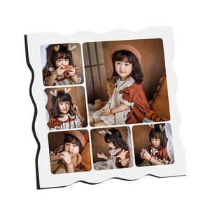 相框摆台照片定制洗照片做成水晶曲边创意相框相片打印加相框制作