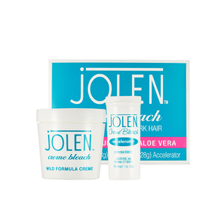 保税仓Jolen漂眉漂胡染眉膏淑眉套装温和型漂淡毛发脱色褪色汗毛