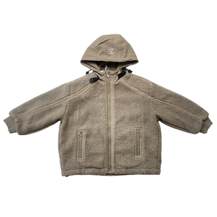 布芮欧2025冬新款男童女童加棉毛毛衣外套拉链衫中大童儿童77032