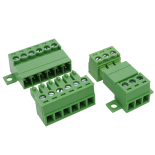 15EDGKP锁-3.5/3.81mm锁板固定免焊对接插拔接线端子整套2EDGRKC