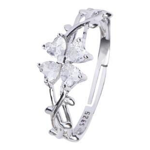 chomel kinsey四叶草纯银戒指女时尚个性小众设计冷淡风轻奢ins潮