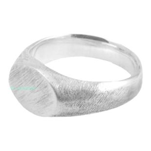 纯银戒指椭圆形男女款素面百搭简约厚重低调手工制作新品定制小众