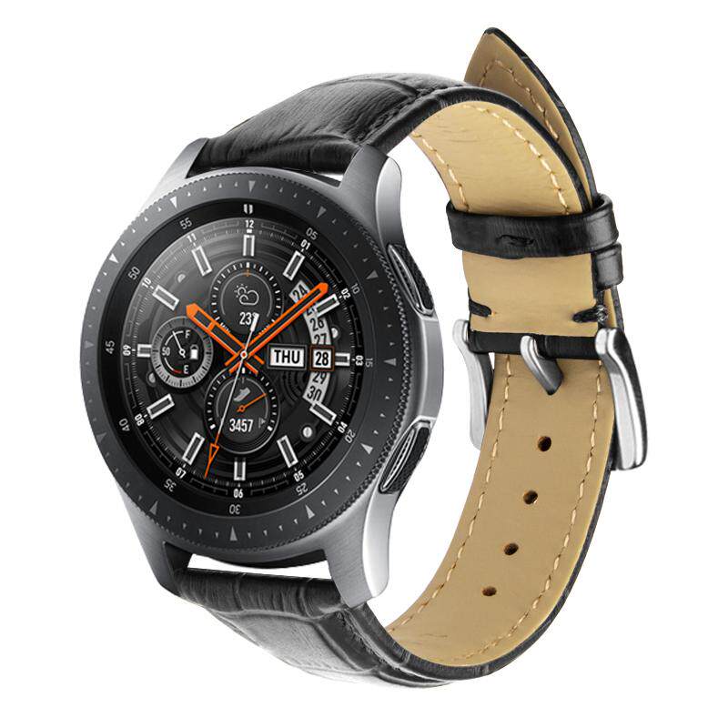 洽利适用于表带三星智能手表gear s3抗汗透气牛皮表带三星gear s2防水小牛皮时尚简约真皮手表带男百搭