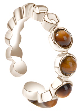 【黄子弘凡/蒋敦豪/鹭卓同款】Godsend由米虎眼石戒指小众开口戒