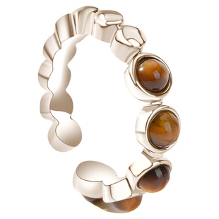 【黄子弘凡/蒋敦豪/鹭卓同款】Godsend由米虎眼石戒指小众开口戒