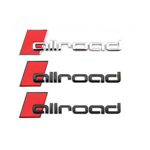 适用奥迪车标改装a4a6allroad进口旅行版运动尾标后标黑武士字标