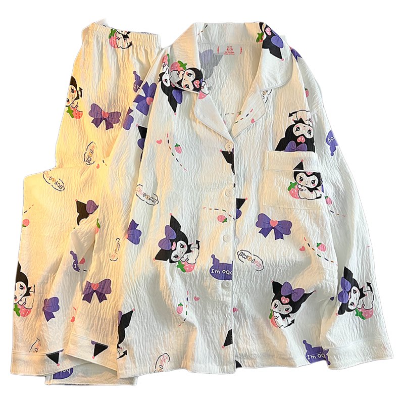 儿童睡衣纯棉品牌春秋季家居服女