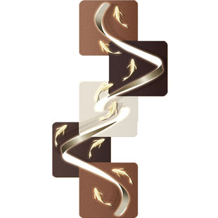 墨濯尘轻奢led带灯入户玄关装饰画走廊过道挂画高级感客厅壁画