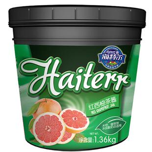海特尔红西柚果粒果酱红葡萄柚颗粒果肉果泥水果茶满杯红柚桶装