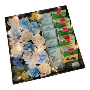 情人节礼盒永生花玫瑰成品香烟礼盒送男朋友老公生日礼物男生diy