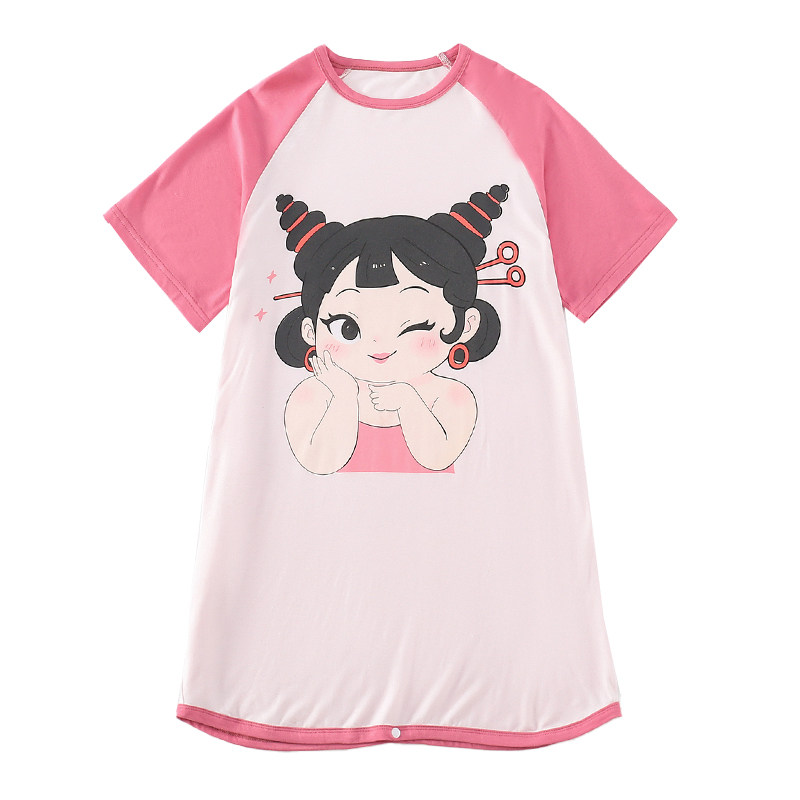 女童夏季薄款莫代尔冰丝睡裙