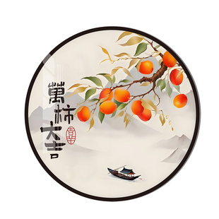 2025新款过道墙贴画新中式玄关亚克力装饰贴画轻奢高级感立体贴画