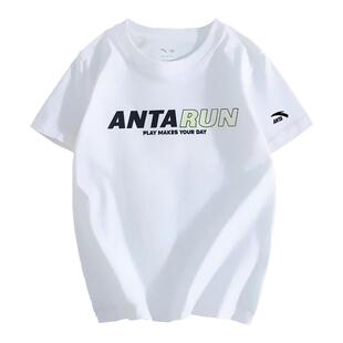 安踏男童短袖t恤夏季新款透气速干上衣中大童圆领半袖T小男孩体恤