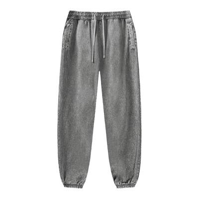 春夏薄运动健身束脚运动裤重工蜡染水洗欧美潮牌jogger卫裤pants