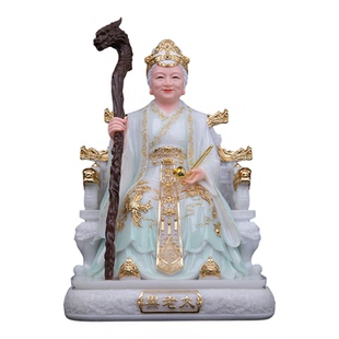 了凡居四大家族神像汉白玉胡三黄三太爷太奶常蟒黑妈妈像祝福摆件