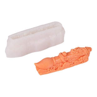 新款落笔生花硅胶模具食品级diy毛笔造型新中式甜点慕斯美学餐具