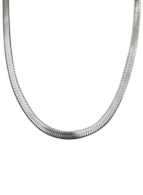 钛钢银色光面蛇骨链条