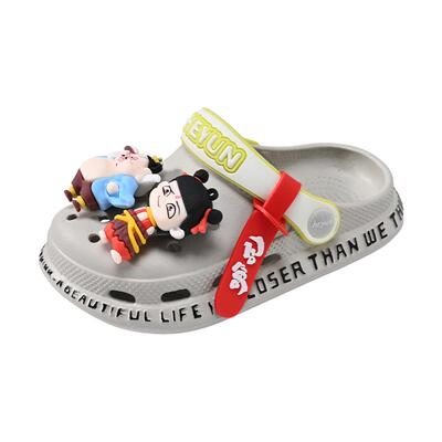 卡通儿童拖鞋男童洞洞鞋2025新款