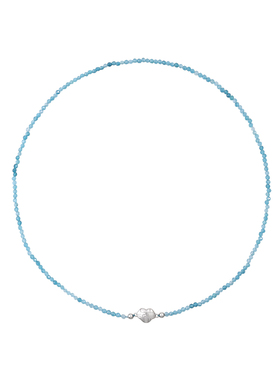 天然蓝磷灰项链女款纯银