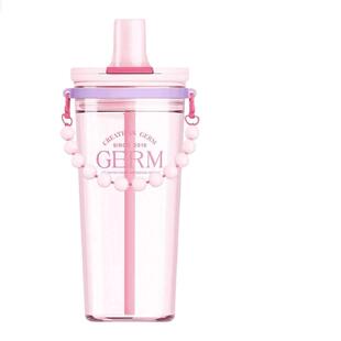 germ格米tritan水杯女生新款夏日季高颜值吸管杯便携随行塑料杯子