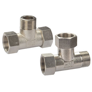 全铜46分加厚内外丝活接三通阀一进二出热水器水管分水器外牙接头