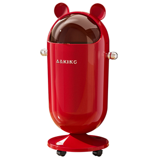 垃圾桶客厅家用2026新款厨房卧室轻奢高档高颜值带轮带盖免弯腰