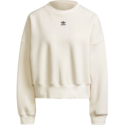 阿迪达斯女子圆领加绒运动卫衣