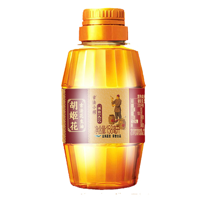 胡姬花 古法小榨花生油158ml食用油物理压榨小瓶装户外烧烤花生油