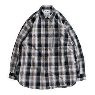 CMF OUTDOOR GARMENT NEL SHIRTS复古重磅法兰绒插兜格纹衬衫