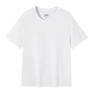 森马t恤女短袖白色新款夏装纯色修身上衣商场同款衣服女装内搭t衫