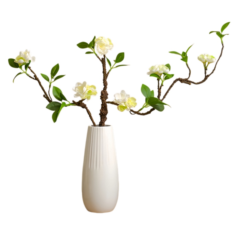仿真梅花桃花枝摆件客厅干花盆景