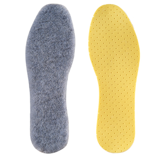 足力健薄绒款羊毛乳胶保暖鞋垫女新款加绒毛绒冬季防寒男软底舒适
