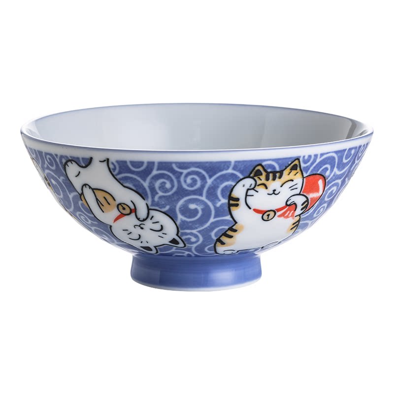 【自营】美浓烧儿童饭碗日本原装进口餐具家用日式可爱瓷碗陶瓷碗