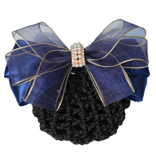 头花女职业酒店餐饮服务员上班头饰盘发网套日韩发卡护士网兜发网