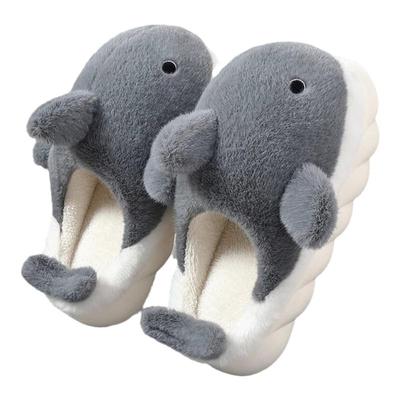 踩屎感棉拖鞋男士冬季厚底保暖防滑毛毛可爱室内家居拖鞋男款外穿