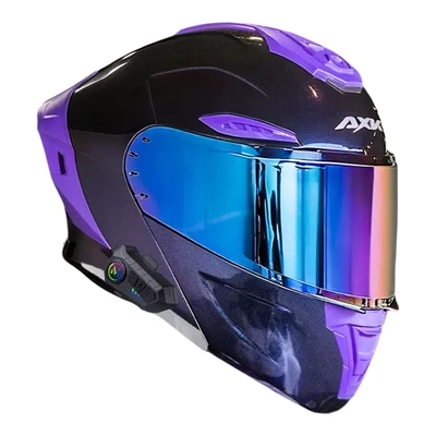 3C/DOT头盔摩托车男女士防雾揭面盔四季通用变色龙机车安全头盔