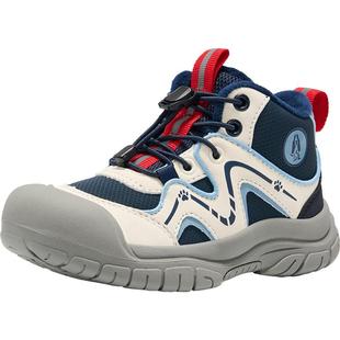 暇步士童鞋儿童二棉鞋加厚加绒男童保暖防滑蓝色户外中大童运动鞋