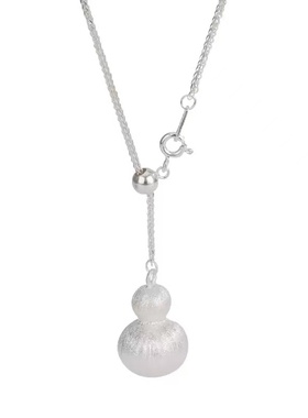 新中式S925纯银葫芦抽拉毛衣链