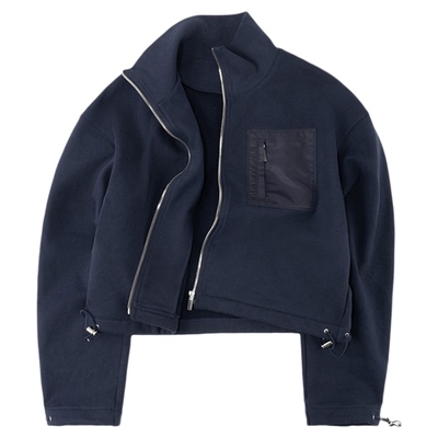 COCO ZONE 刘一一【100棉】26早春立领拉链方形贴袋外套 CF1A0037