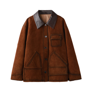 【经典复刻·牛反绒皮衣】PENNYPENG褪色契约黑标系列高级感外套