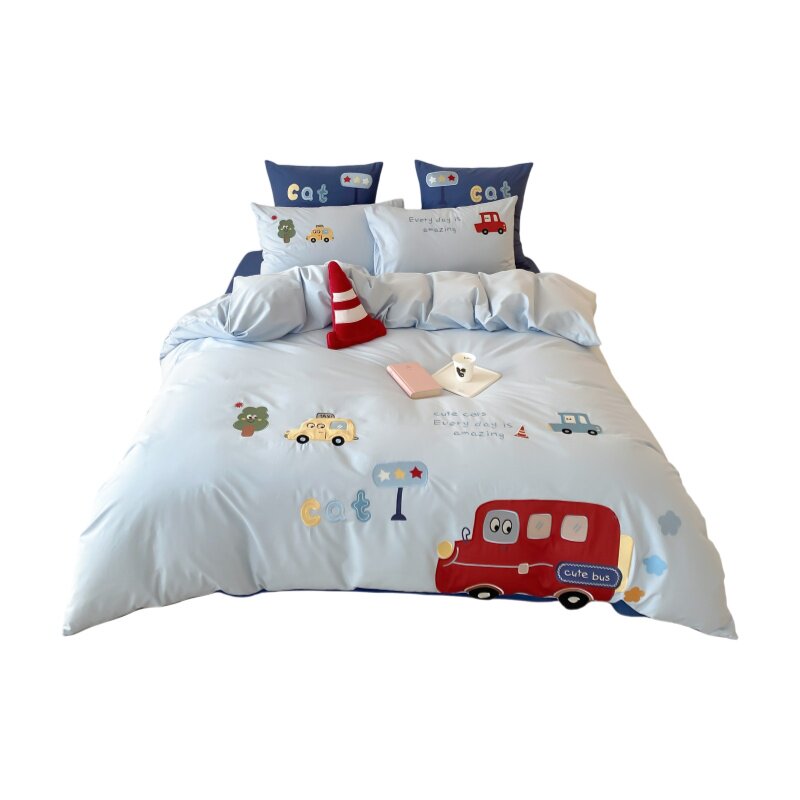 送抱枕!卡通可爱全棉四件套纯棉
