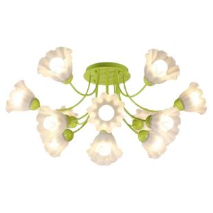 客厅吸顶灯奶油风网红餐厅简约卧室灯轻奢灯具花朵吊灯卧室灯新款