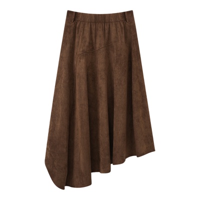 张小某麂皮绒a字裙半裙女春季